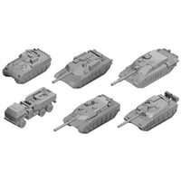 MI09 1/700 世界の現用戦車セット1(M1A2、レオパルト2A6、チャレンジャー2、ルクレール、M2A2/M3、HIMARS)