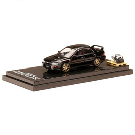 HJ642013BBK 1/64 SUBARU IMPREZA WRX (GC8)  1992 Customized Version with Engine Display Model Black M