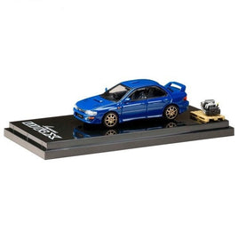 HJ643013SBL 1/64 SUBARU IMPREZA WRX (GC8) Sti Version Ⅱ Sports Blue with Engine Display Model Sport